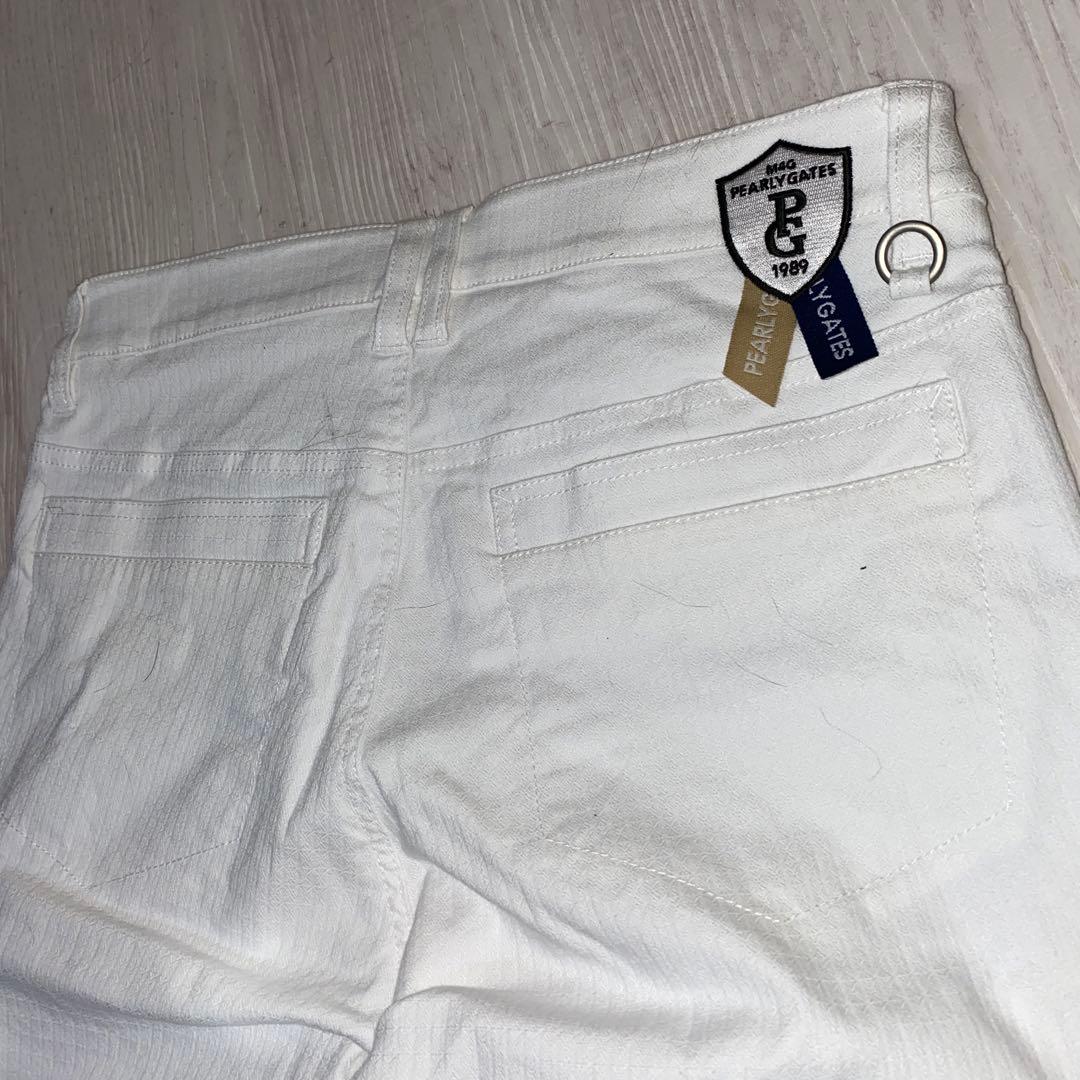 PERLYGATES ストレッチ ドビー変形ダイヤ柄レディースパンツ