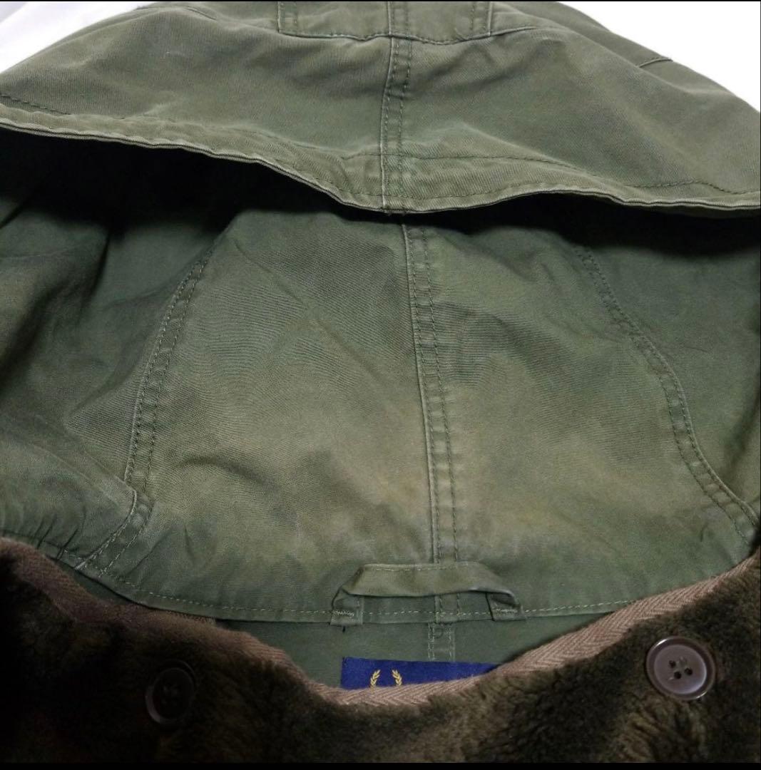 フレッドペリー モッズコート フーテッド ジャケット ライナーつき カーキ