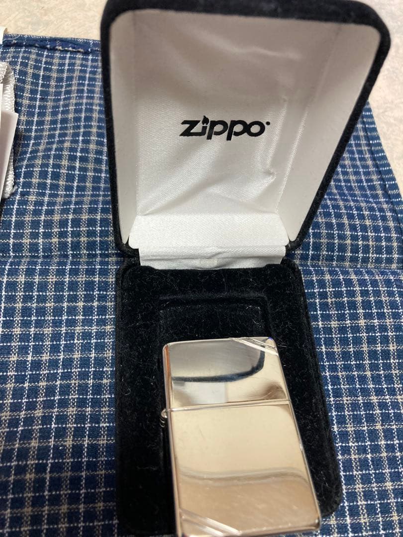Zippo スターリングシルバー　ダイアゴナルライン Zippo