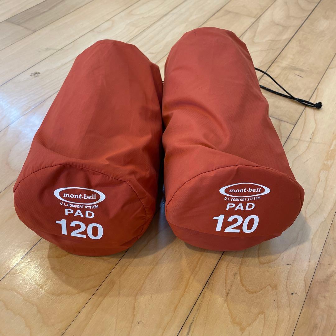 【2個】mont-bell PAD 120 アウトドア寝具