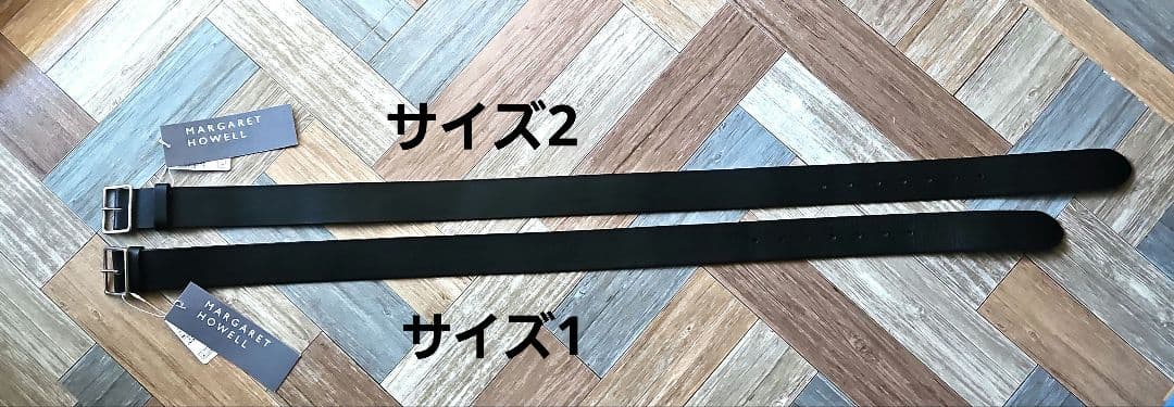 新品⭐マーガレットハウエルワイドレザーベルト⭐サイズ 1 ブラック 牛革