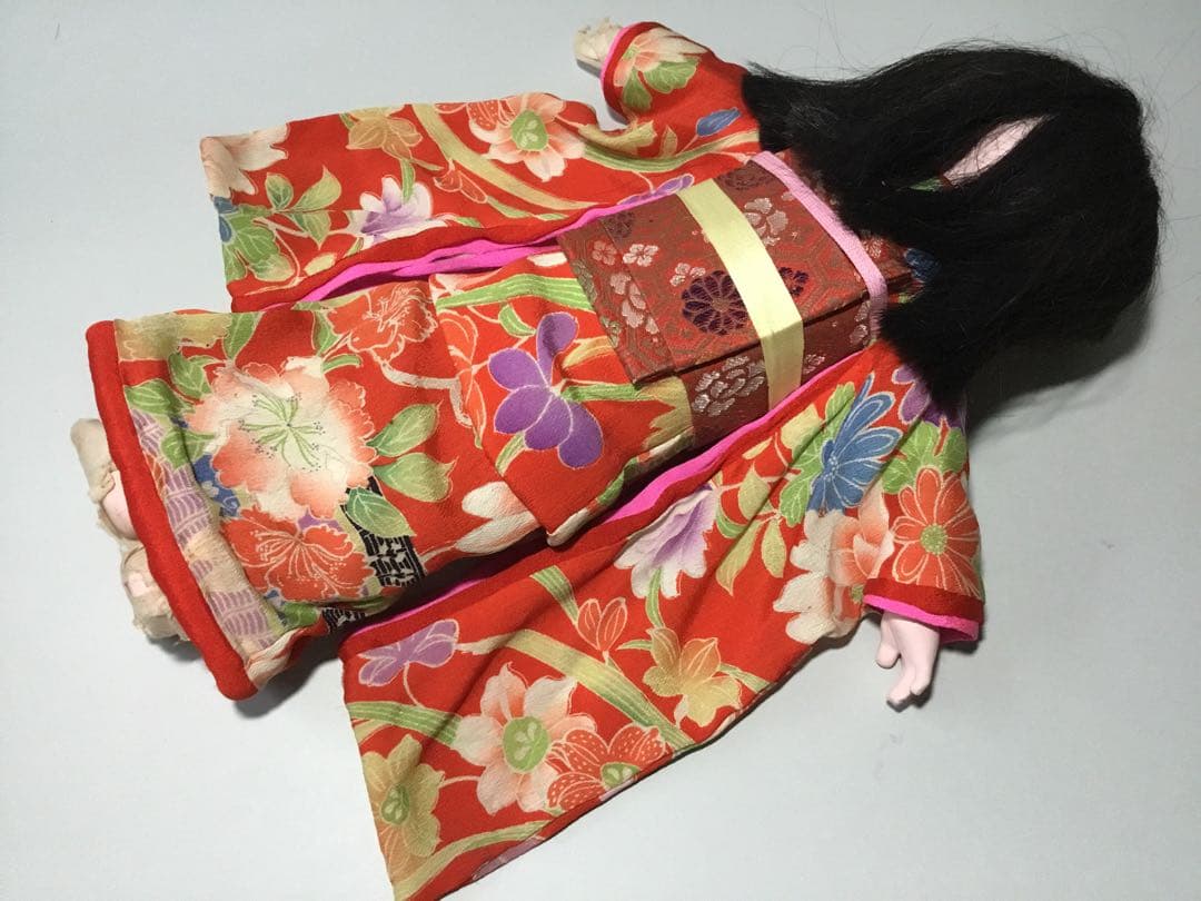 市松人形◆昭和初期 女の子◆人毛 日本人形 アンティーク 大正ロマン 抱き人形