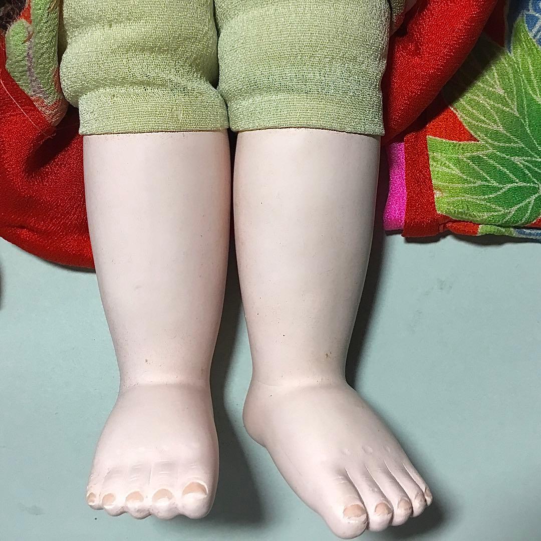 市松人形◆昭和初期 女の子◆人毛 日本人形 アンティーク 大正ロマン 抱き人形