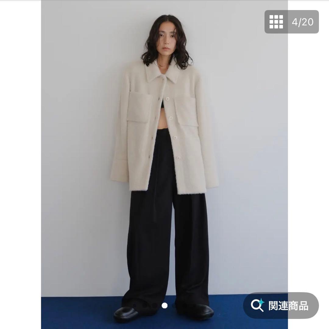 aere hairy shirt jacket ブラック　38