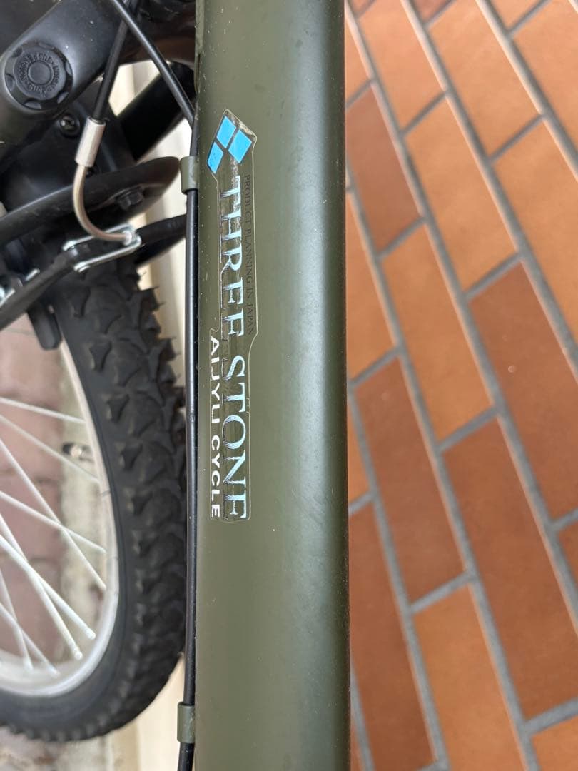 (武蔵小杉ー綱島駅間引き取り価格) 折りたたみ自転車 オリーブグリーン