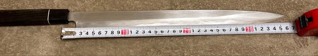 柳刃包丁 36cm 片刃 白二鋼 黒檀柄