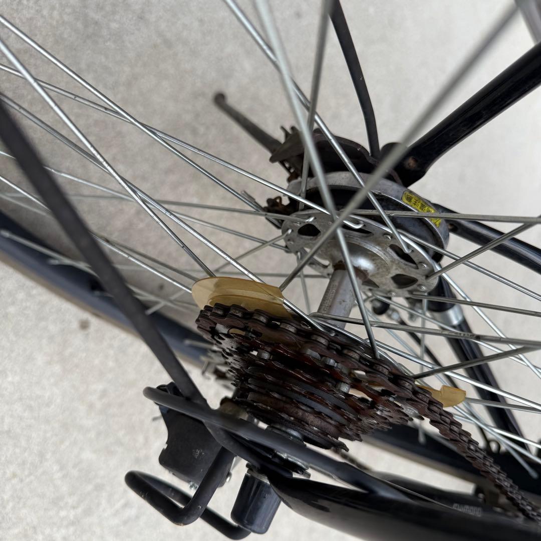 引き取りのみ　ママチャリ　26インチ　6段変速　オートライト