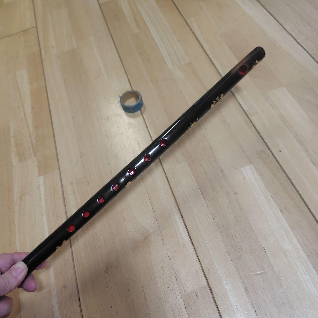 篠笛 七穴五本調子 炙り金箔 ４９