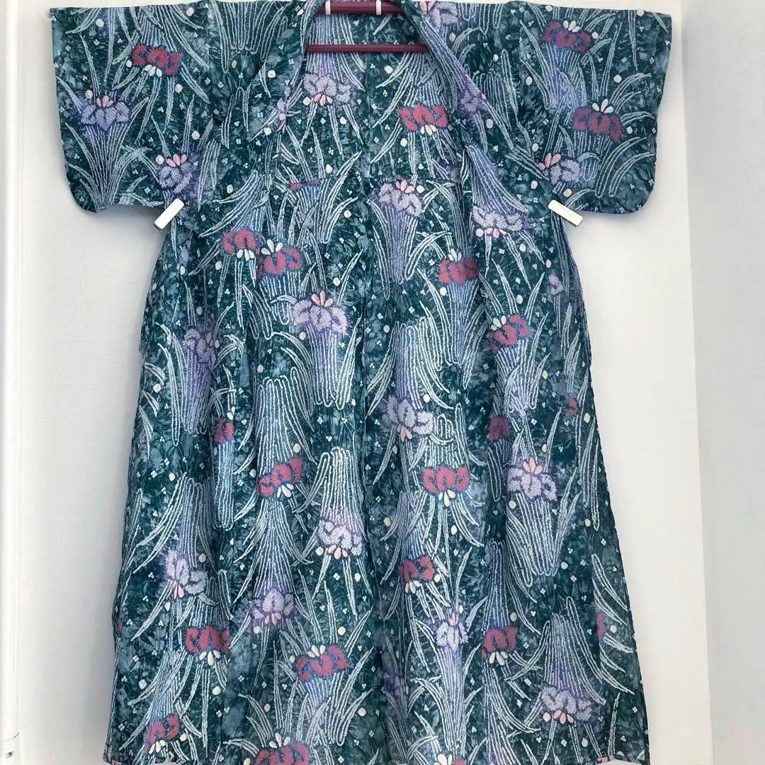 Pearlさま専用 有松絞り浴衣・有松鳴海絞り浴衣　燻んだグリーン　No7-22