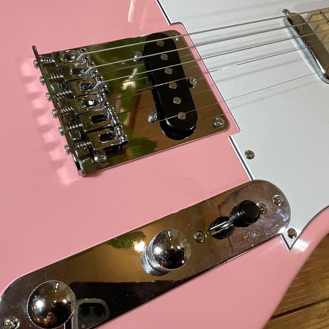 極美品！Play Tech プレイテック エレキギター テレキャスター ピンク