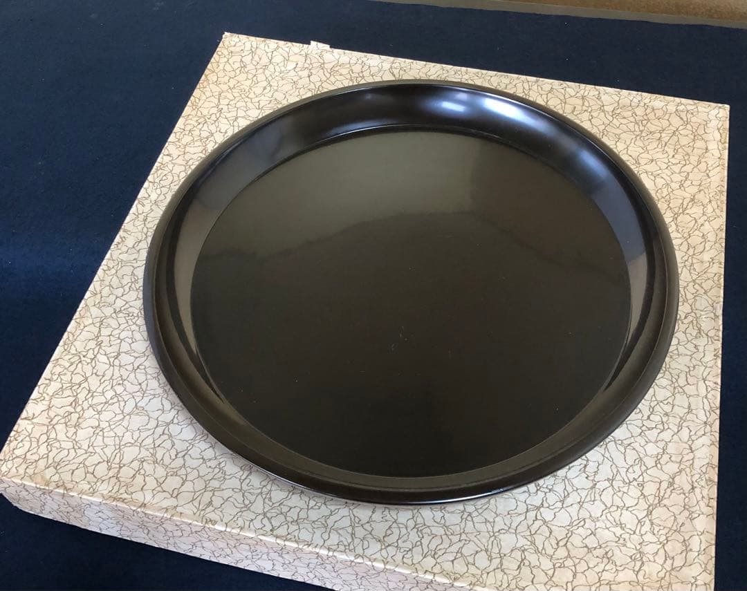 ❗️割引《R》茶道具 真塗 大円盆 木製漆器 元箱　251125え6