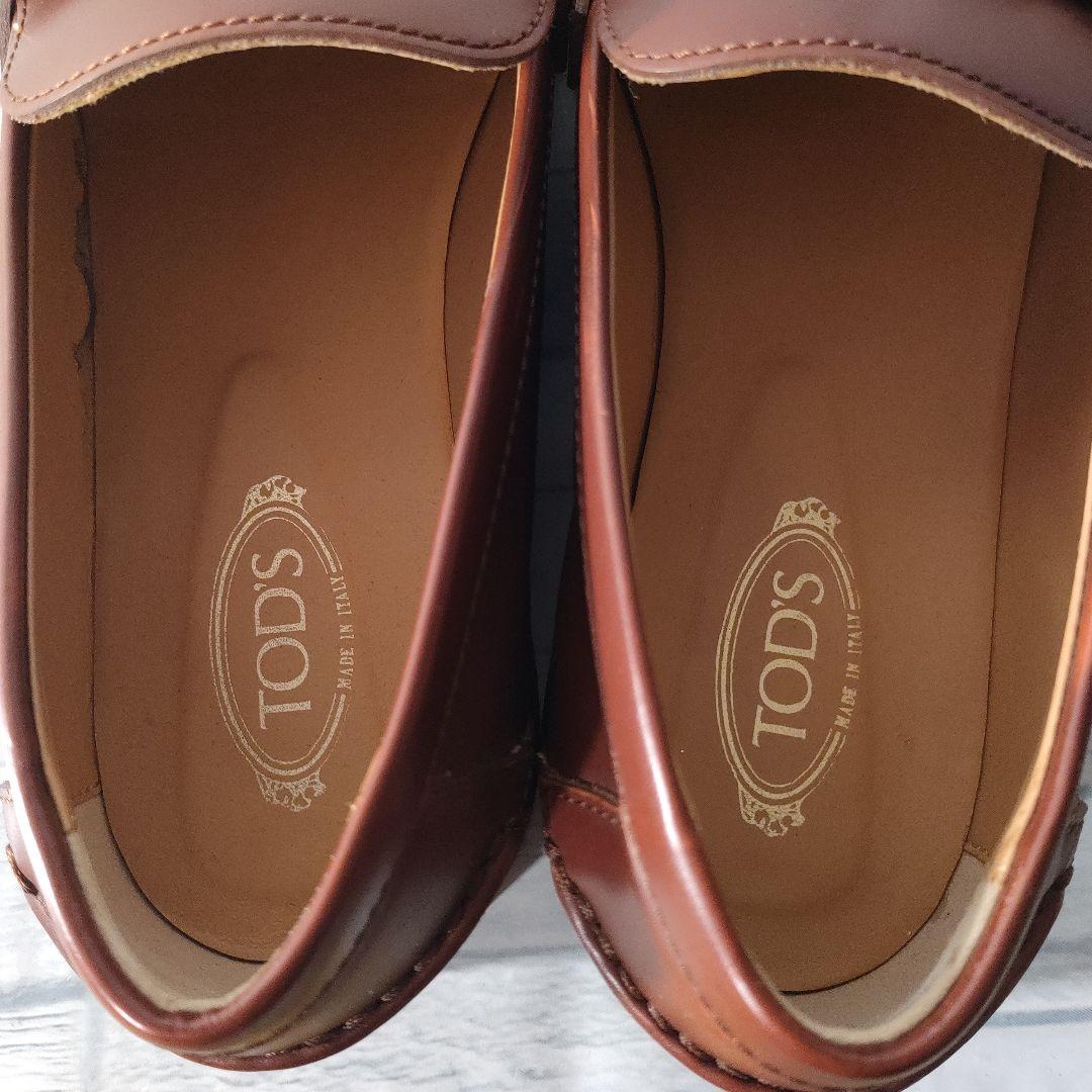 保存袋付き✨TOD'S　レザーローファ　タイムレス　ブラウン×ゴールド　37