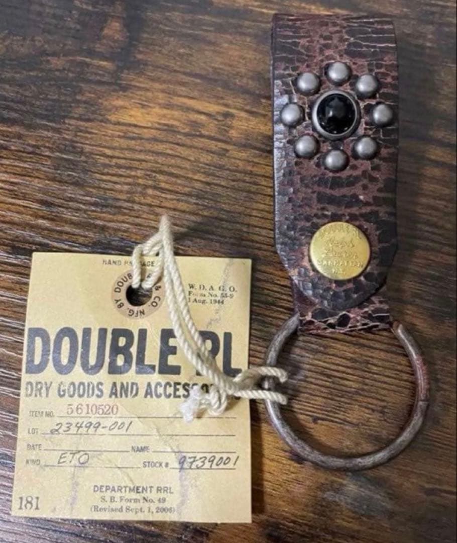 ★RRL★新品未使用★スタッズキーホルダーリング★廃盤★ラルフrrl 生産中止