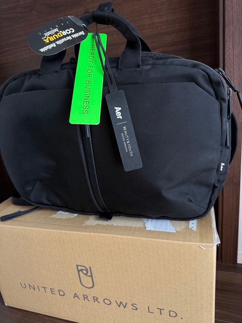ユナイテッドアローズ　Aer コラボ3WAY ビジネスバッグ CORDURA 黒