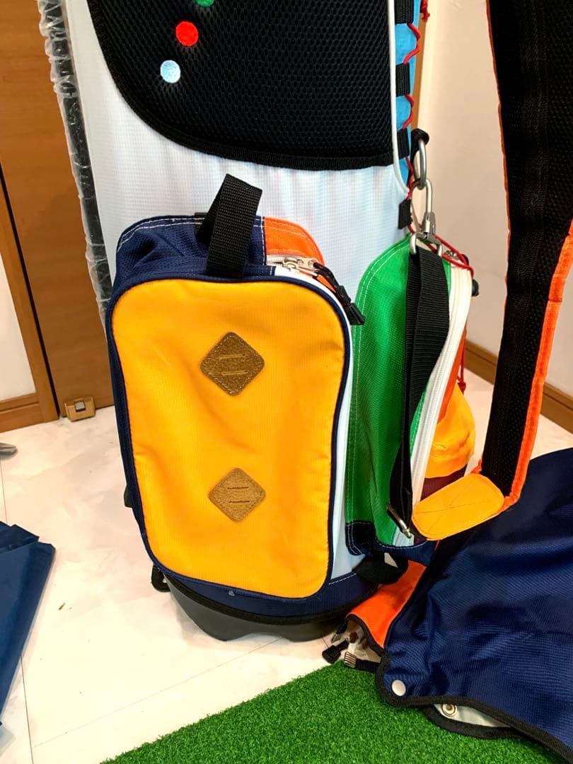 美品　rough&swell ラフアンドスウェル　マルチカラー　キャディバッグ