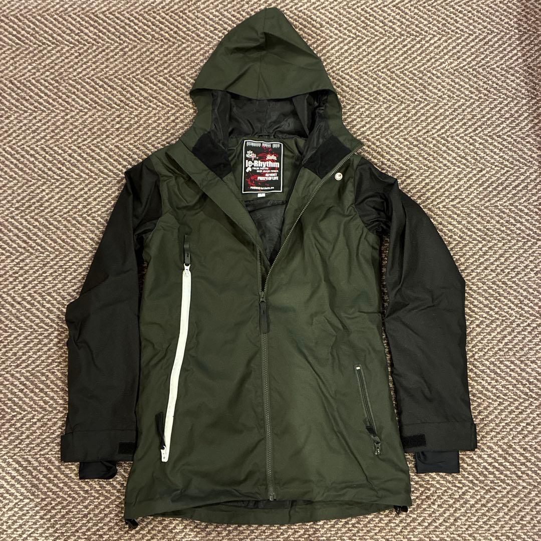 le-Rhythm /スノボ上下セットS /カーキ×ブラック