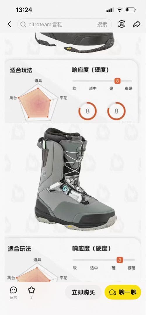 NITRO VENTURE PROスノーボードブーツ グレー 27.5CM