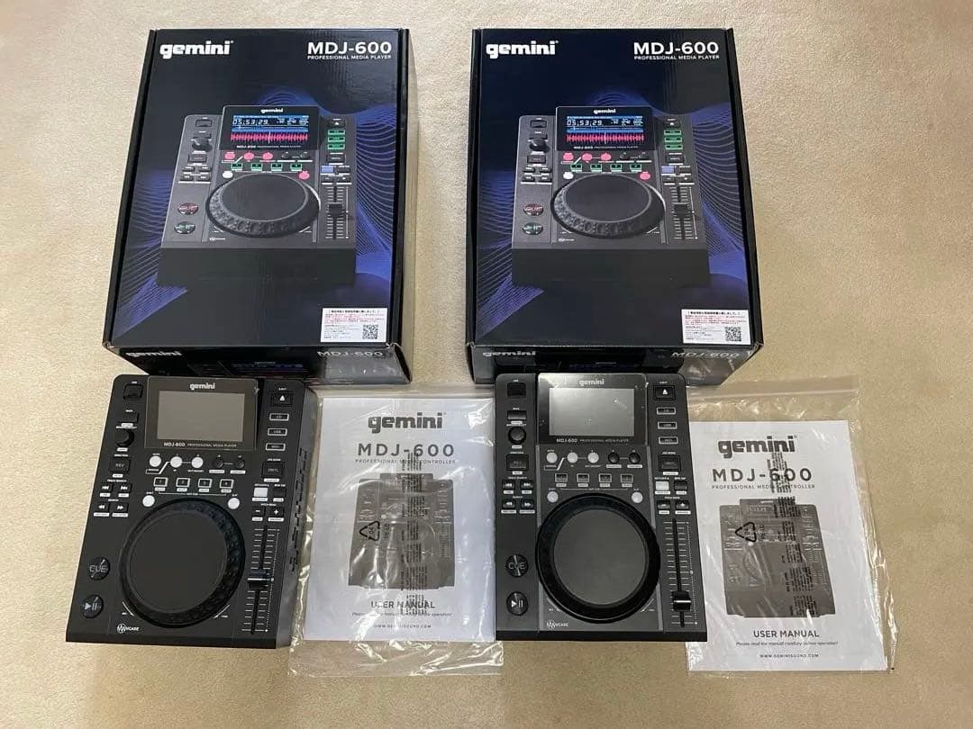 値下　GEMINI MDJ-600 2台完動品　美品　箱付属品全て揃ってます。