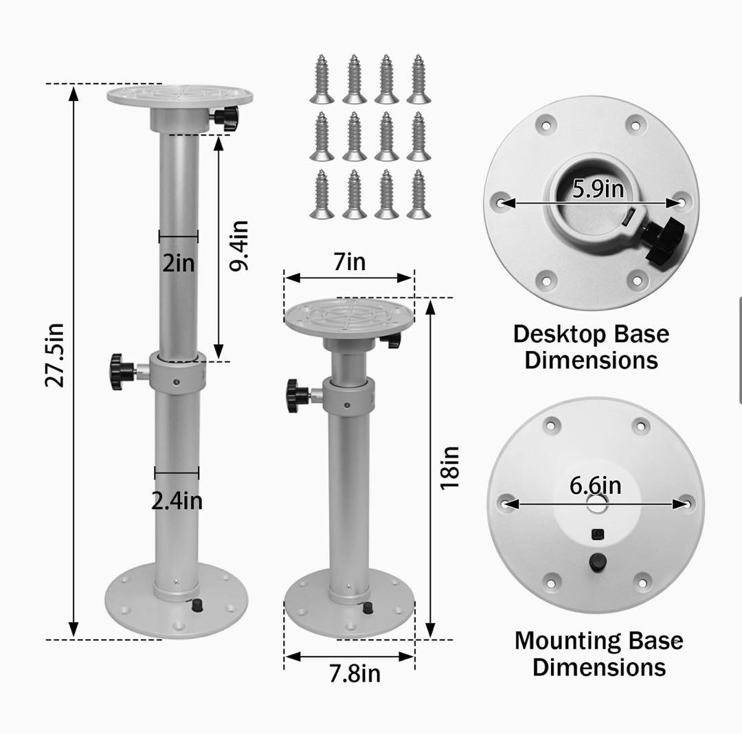 調節可能な台座 マリンキャラバン モーターホーム テーブル台座スタンドベース