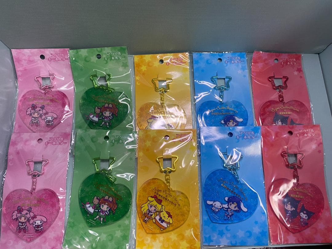 セーラームーン サンリオコラボ アクリルキーホルダー　５種×２
