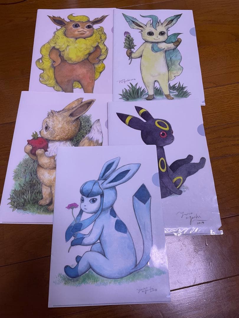 ヒグチユウコ　イーブイ　クリアファイル　5枚セット