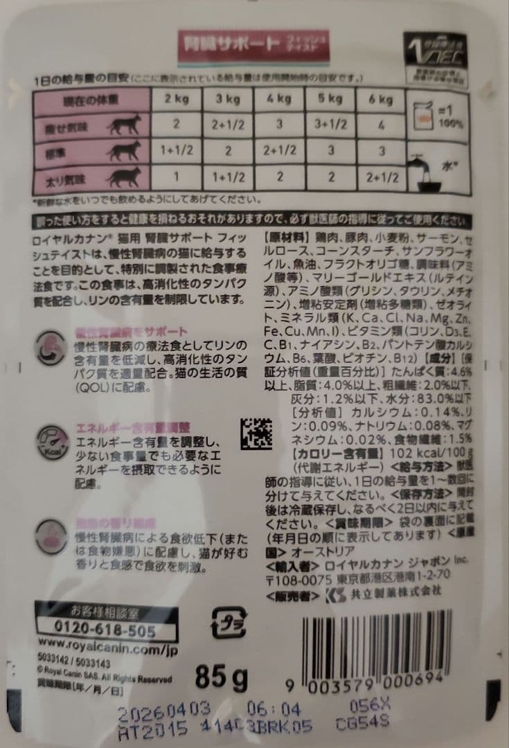 腎臓サポート　ベッツソリューション　ベッツラボ　メディムース　ロイヤルカナン　猫