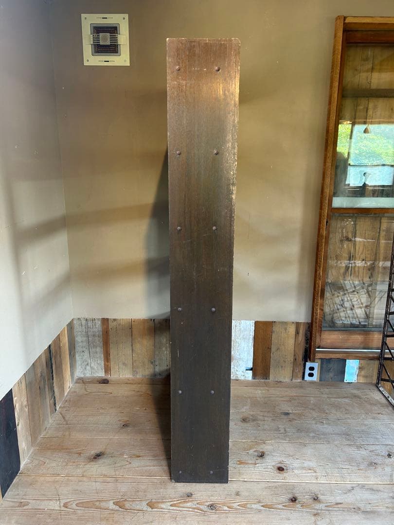 アンティーク木製ダークブラウン5段本棚