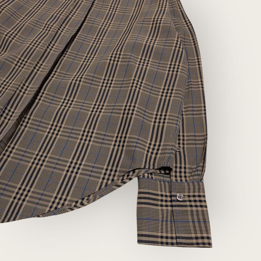 【美品】2025SS　シンゾーン　ツイルチェック　シャツ　ベージュ　F