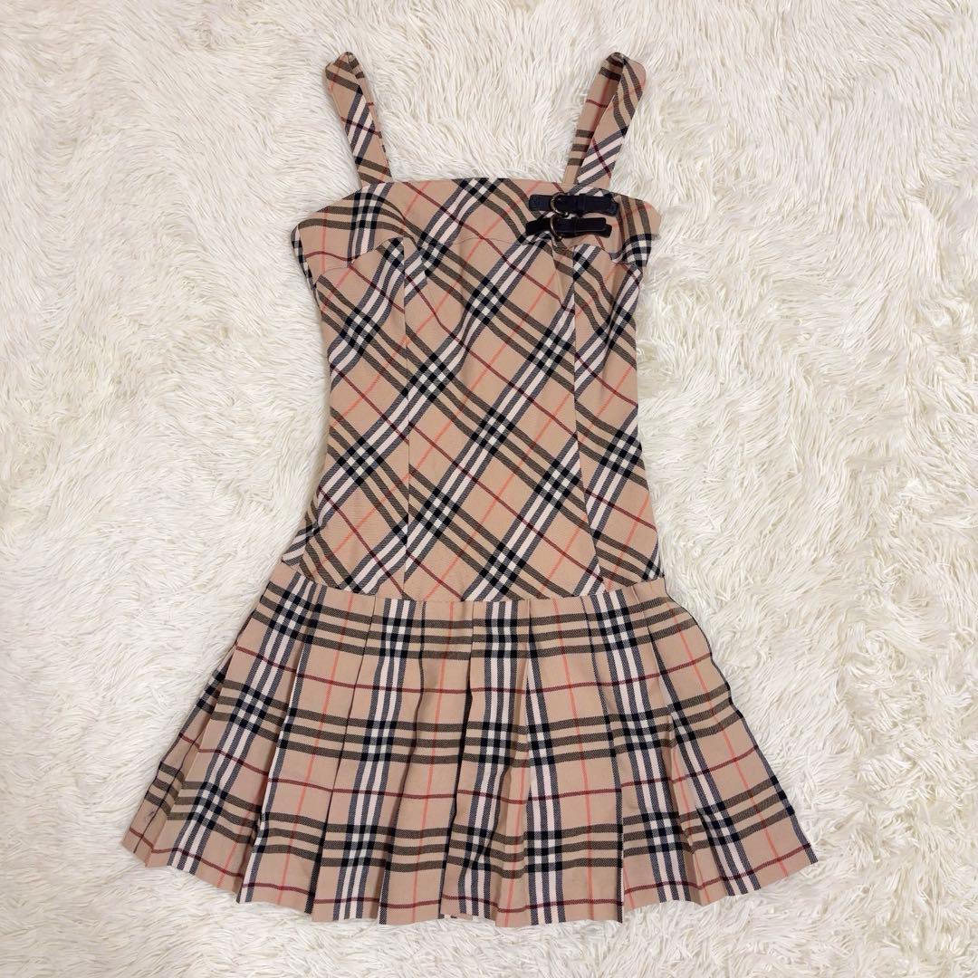 BURBERRY BLUELABEL キャミソール　 プリーツ ワンピース