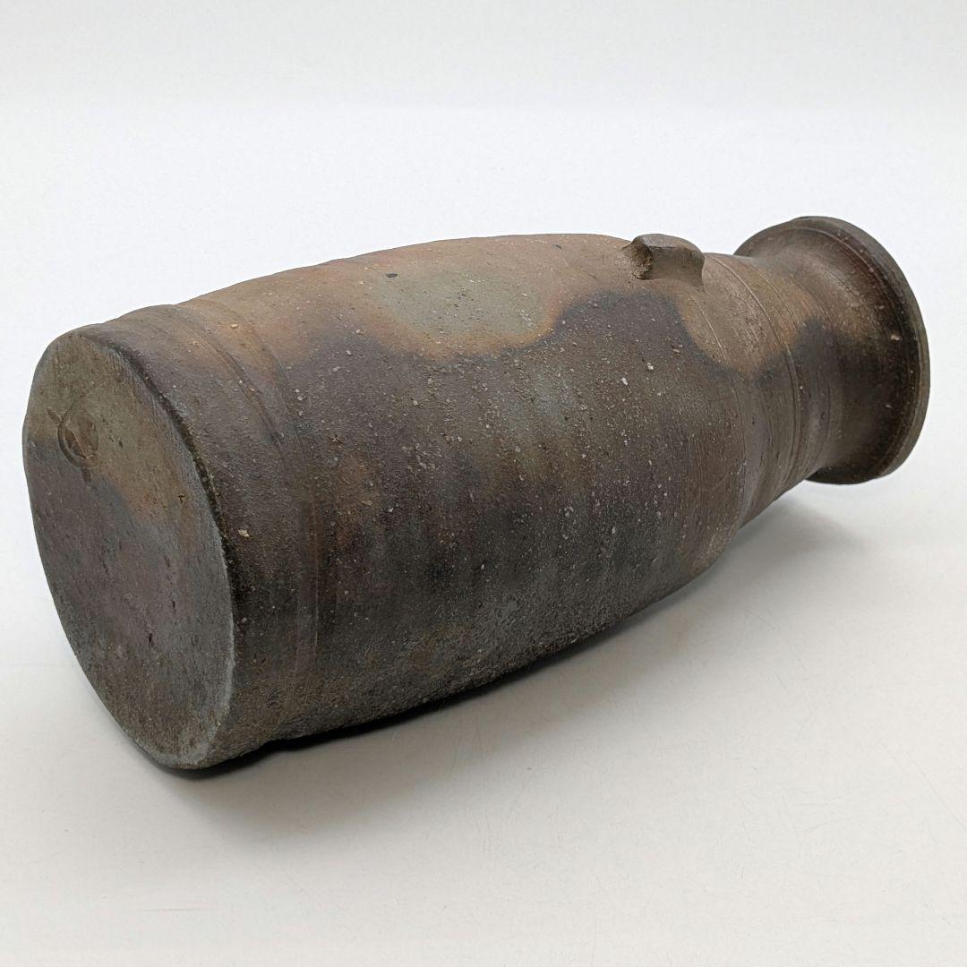 岡山県重要無形文化財 藤原建 備前焼 花入 合箱合布 花瓶 花器 フラワーベース