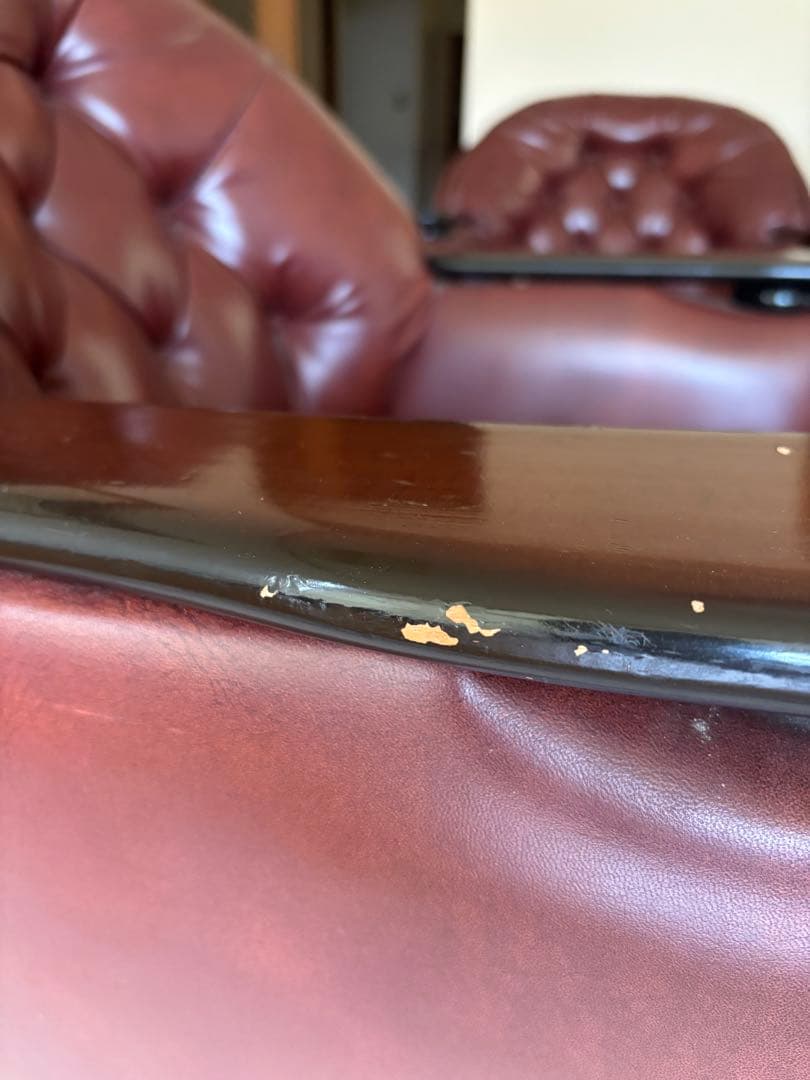 【最終値下げ！】昭和レトロ　レザー調 1人掛けソファ