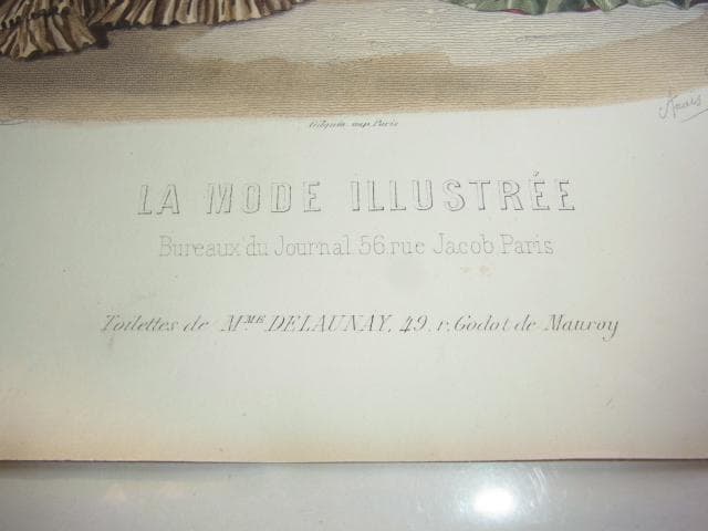 1877年銅版画◆フランス ファッション誌『ラ・モード・イリュストレ』No.35