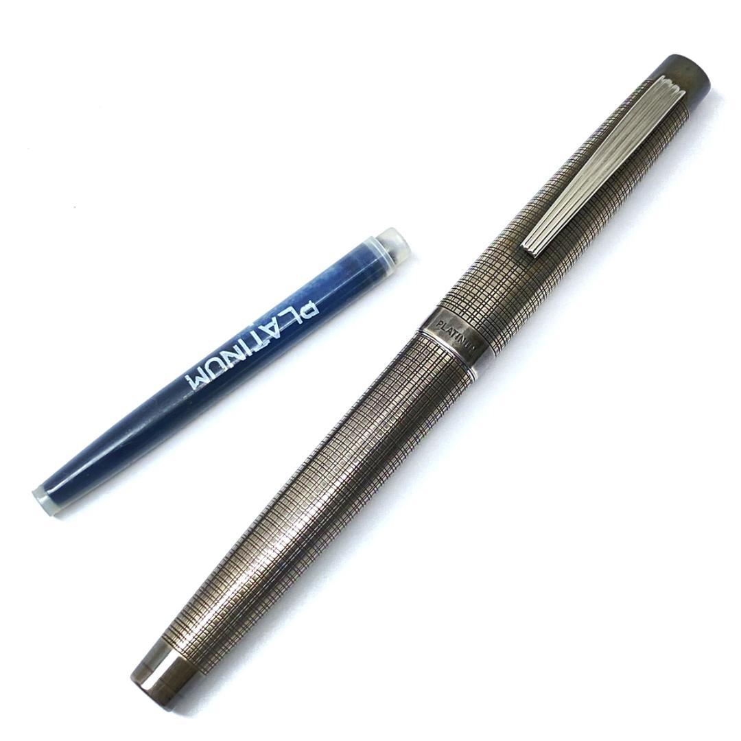 銀製 14KWG プラチナ万年筆 本軸 スターリングシルバー