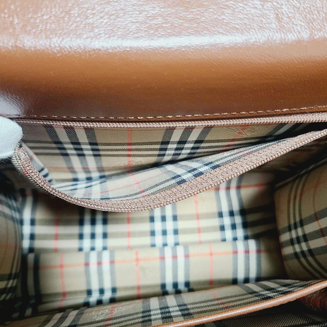 バーバリー ハンドバッグ フォーマルバッグ レザー ロゴ ゴールド金具 チェック