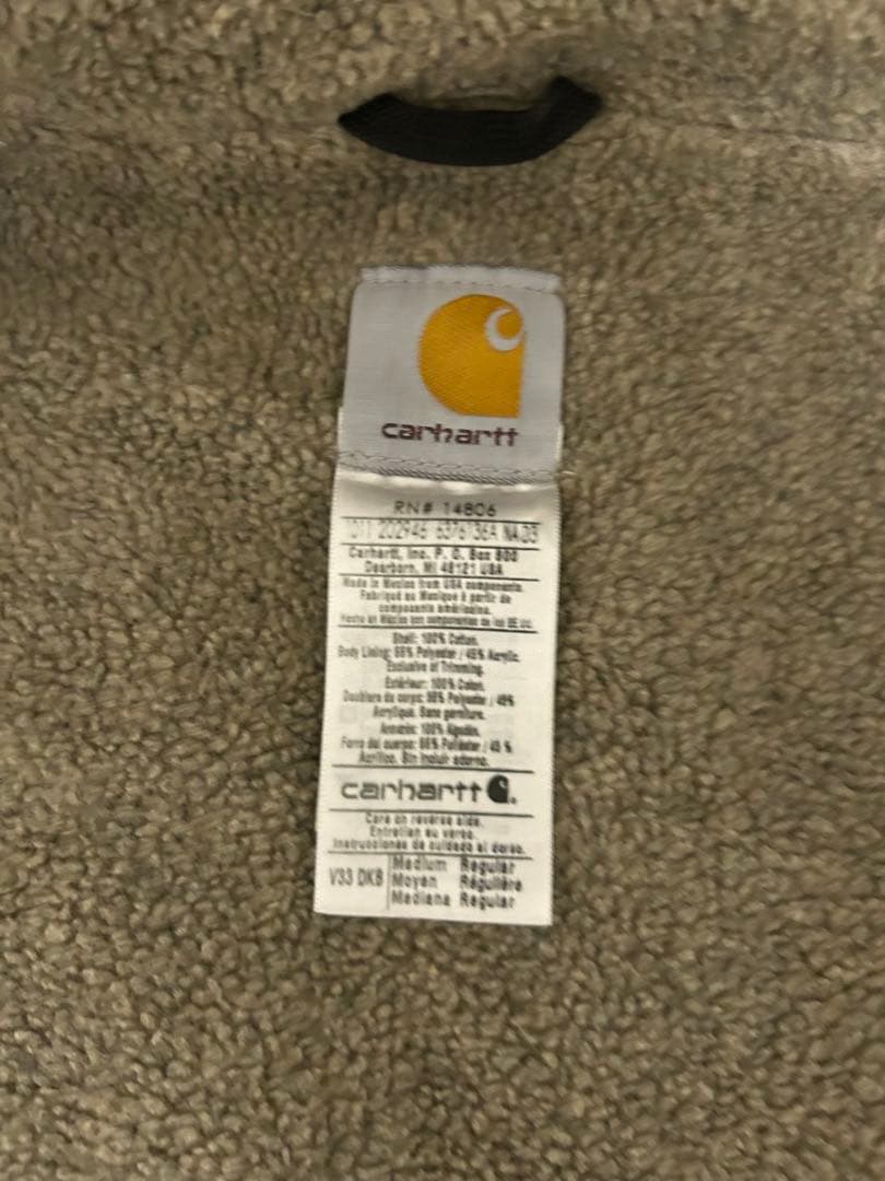 Carhartt ダークブラウン ベスト　made in Mexico USA製