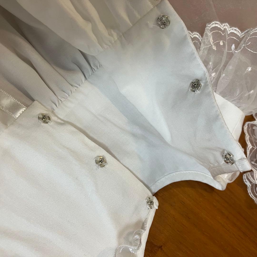 ファミリア　くま刺繍　ベビードレス　セレモニードレス