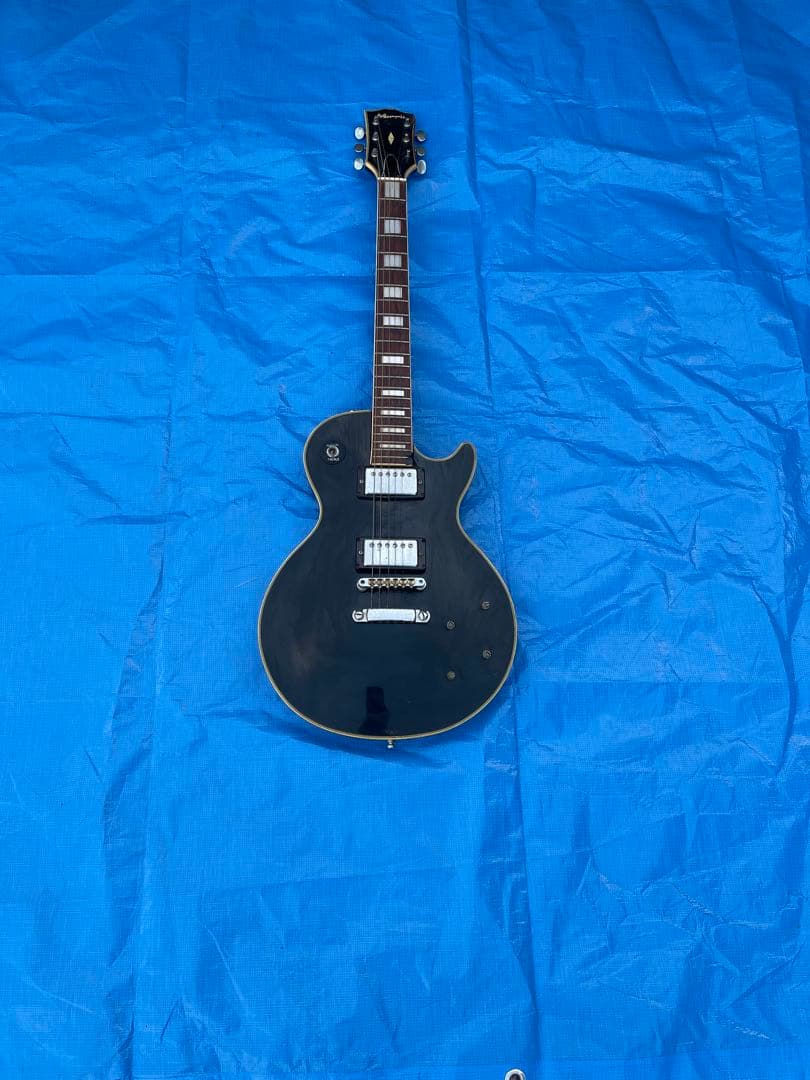 Morris ブラック エレキギター レスポールスタイル　ジャンク