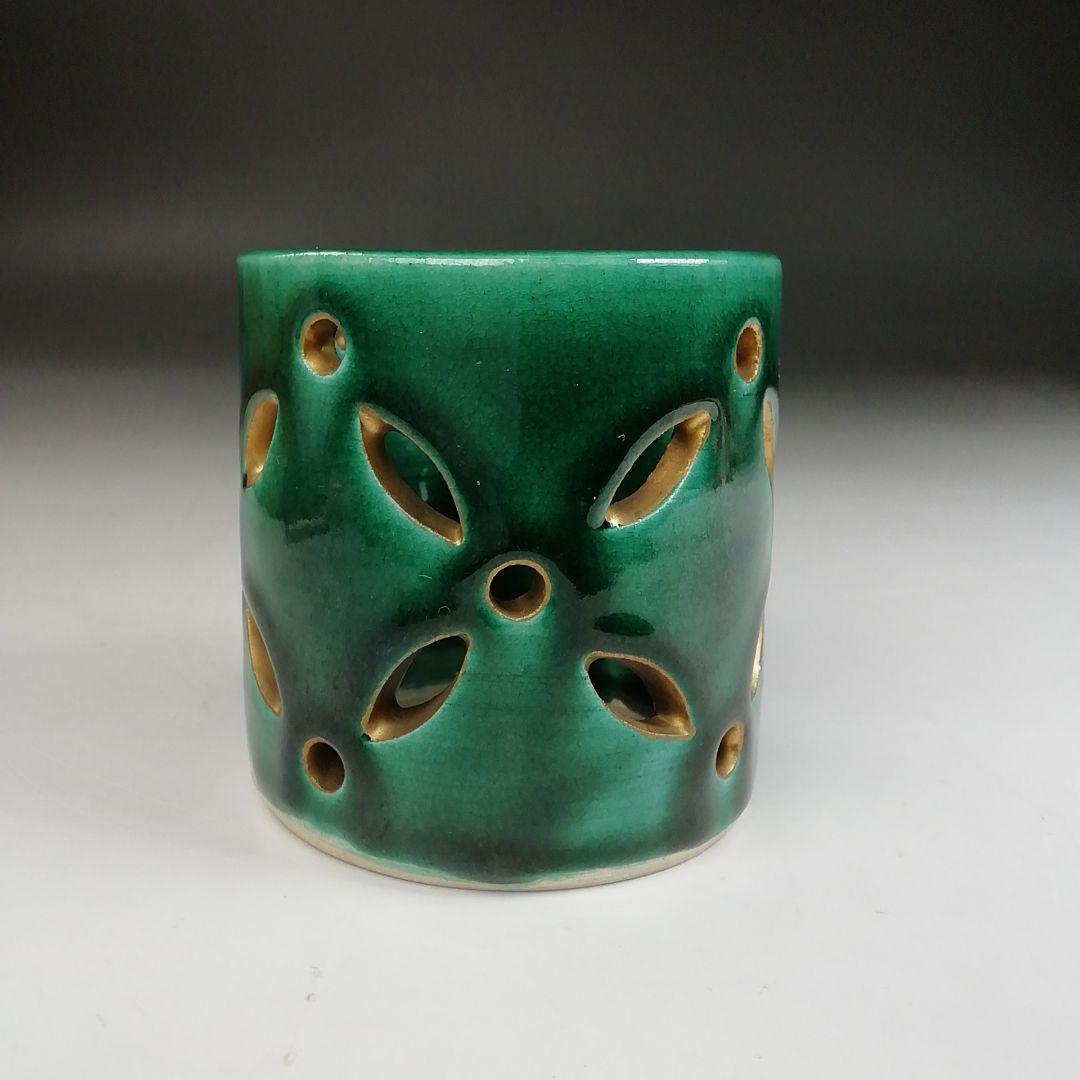 Ｔ８９５　蓋置　『七宝透　蓋置』『加賀瑞山 造』　共箱　茶道具