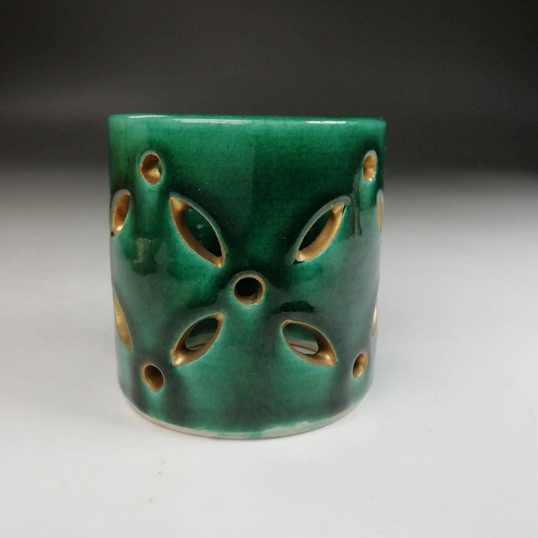 Ｔ８９５　蓋置　『七宝透　蓋置』『加賀瑞山 造』　共箱　茶道具