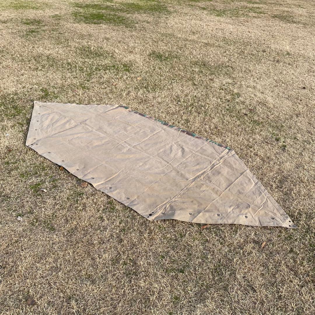 【超レア】フランス軍幕　パップテント　ハーフ　１枚　リザードカモ　ポール・ペグ付