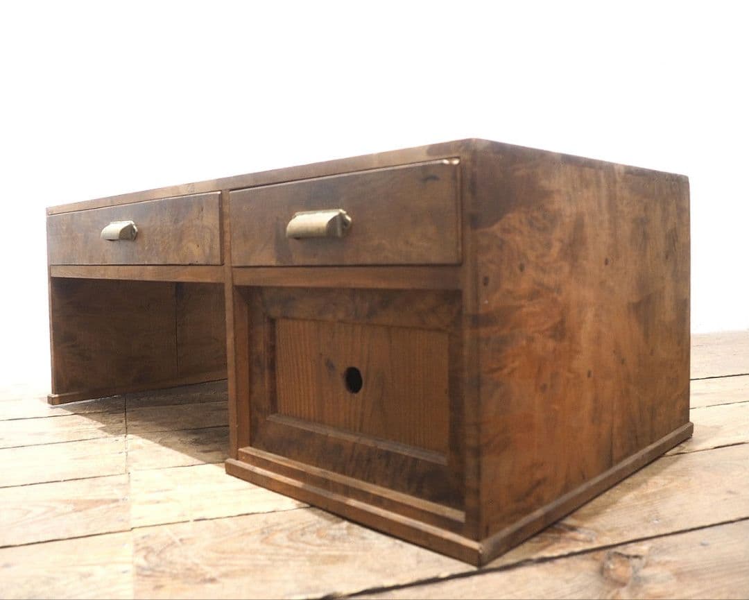 1289 ヴィンテージ　ロータイプの片袖机　文机　ローテーブル　収納棚　レトロ