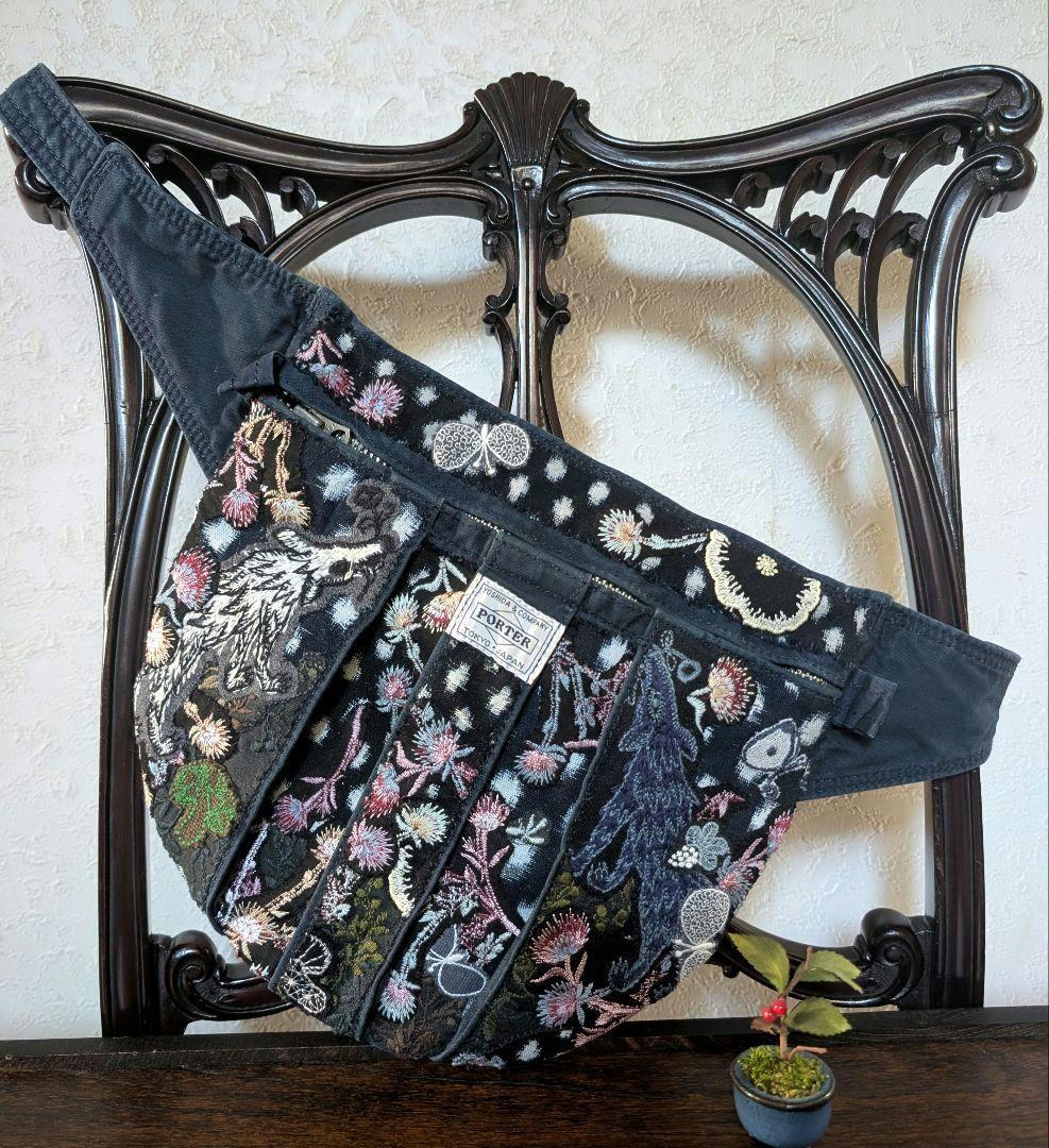 祝新春❗️《吉田カバンとWolf＆flower》古布藍染　ミナ　PJC　バッグ