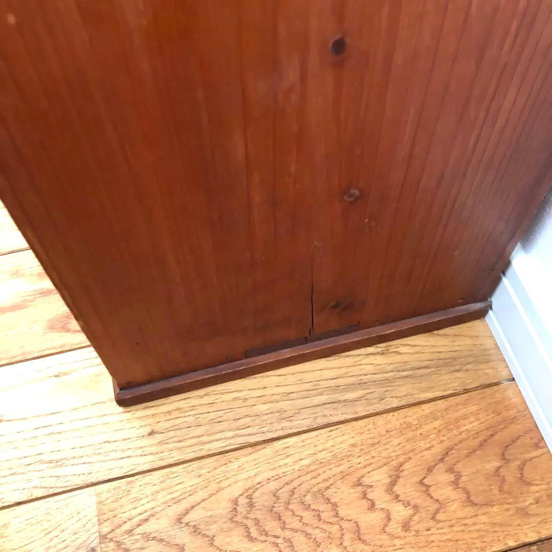 古家具　古道具　ガラス棚　ガラス戸　モールガラス　木枠