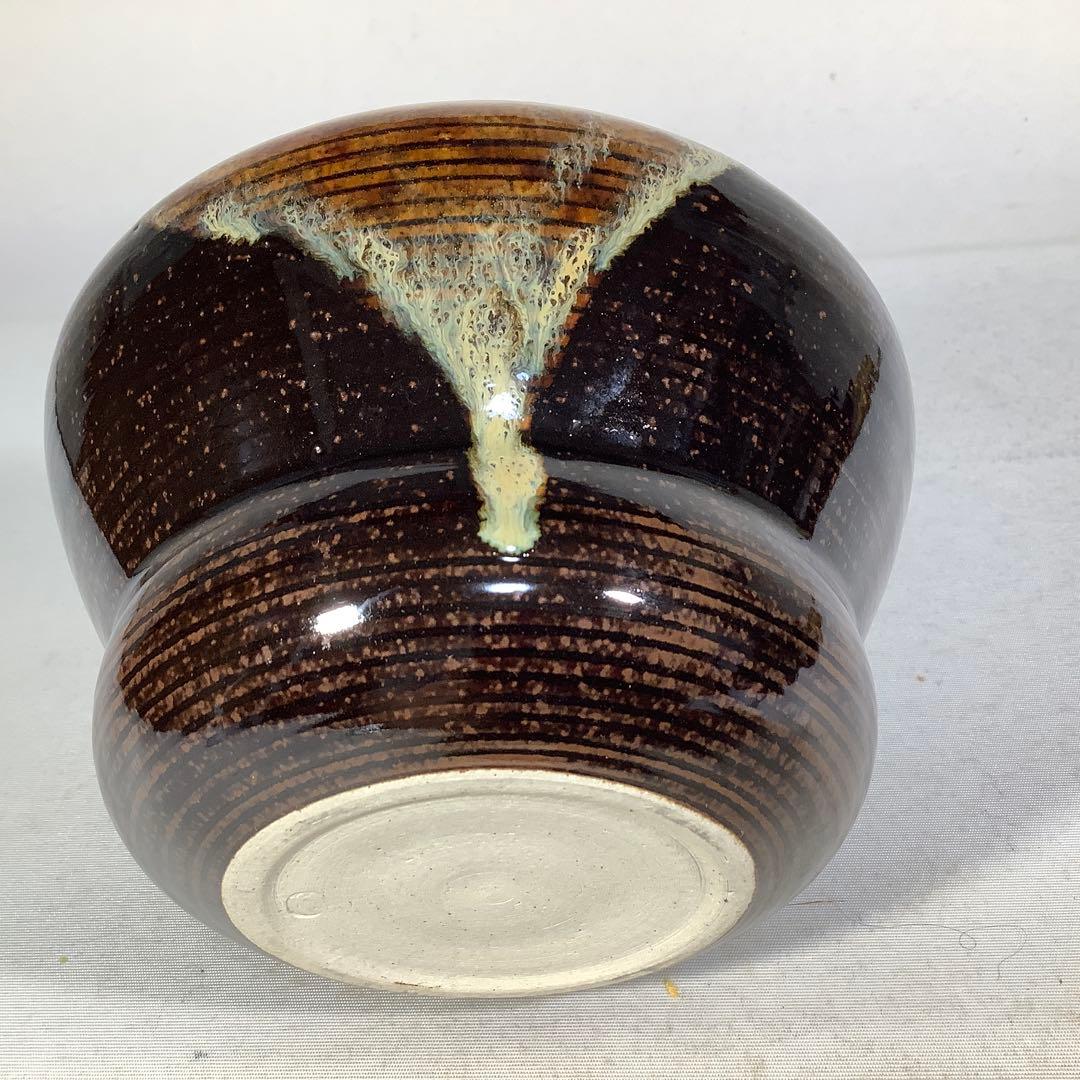 膳所焼　瓢箪　建水　陽炎園　茶道具　送料無料