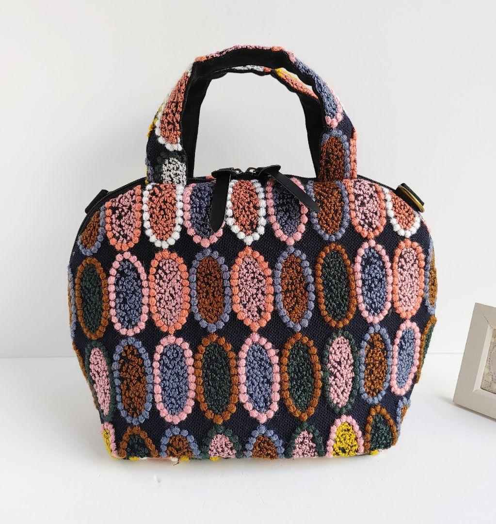 ミナペルホネン 超レア ピンクミッスク ミニサイズファスナーバッグ②