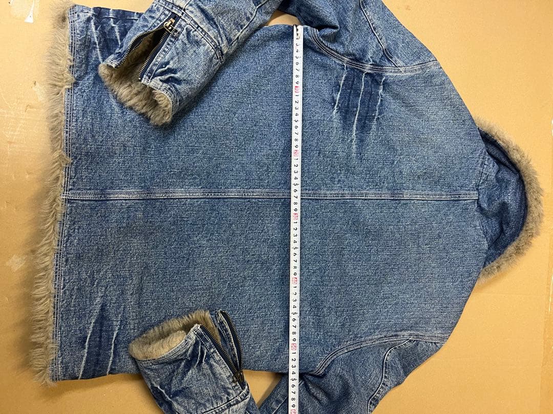 AVIREXアビレックス　Gジャンデニムジャケット　襟袖ボア付き　ヒジテツ様