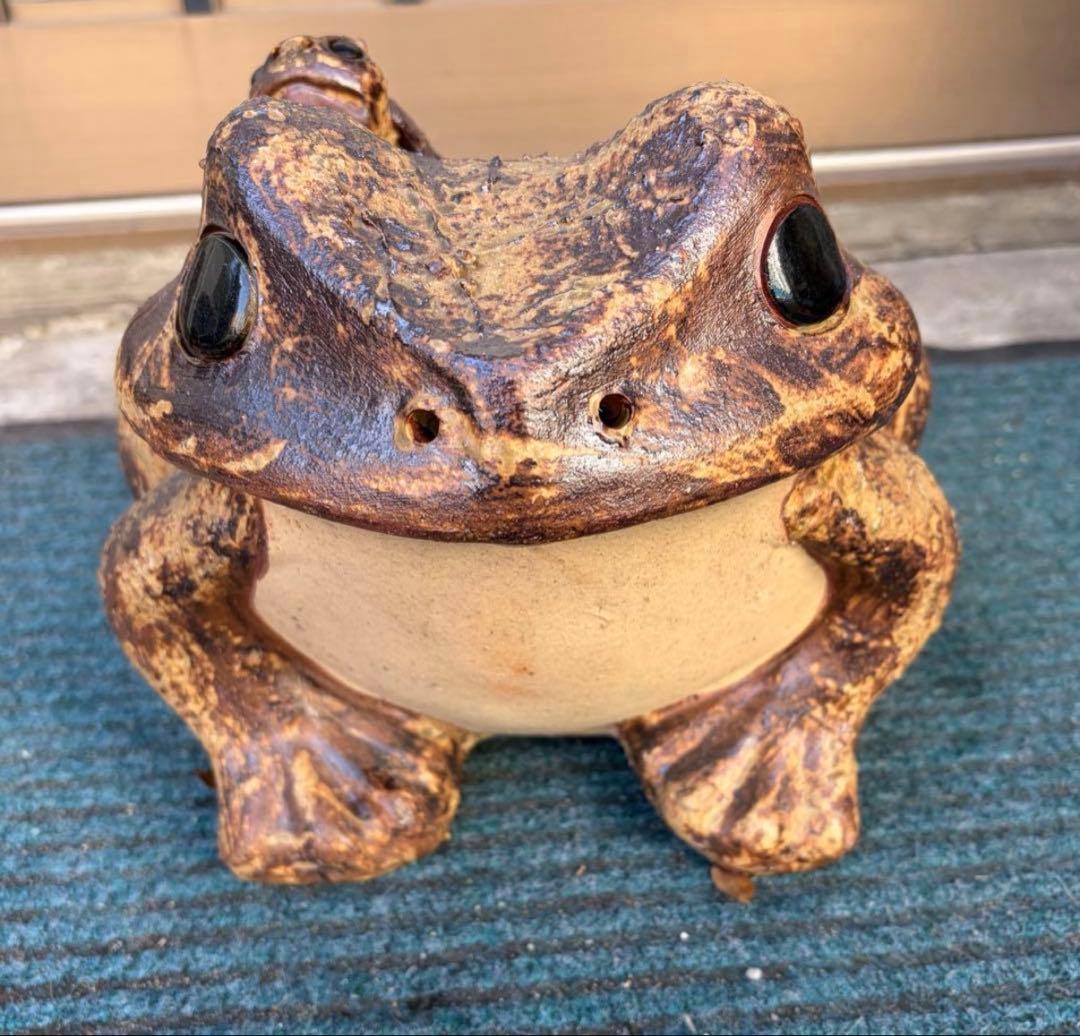 カエル 蛙 陶器 希少 レア 置物