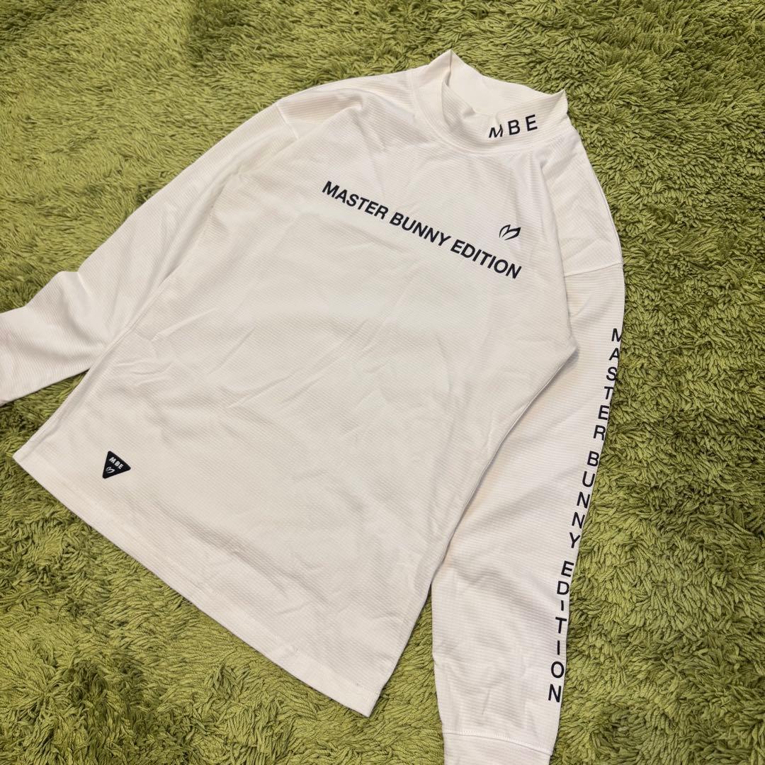 マスターバニーエディション 長袖モックネックシャツ ホワイト 白 サイズ0