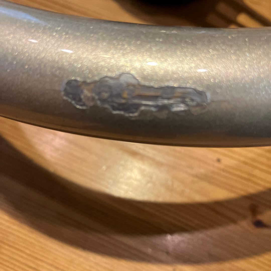 シルバー 3スポーク ステアリング 本体 ステアリングサイズ　35です。