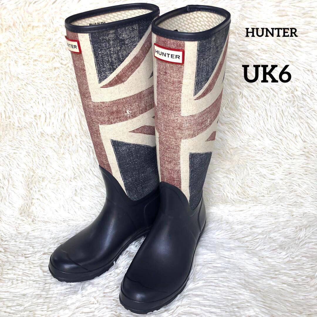 ハンター　HUNTER　レインブーツ　ユニオンジャック　UK6 限定品　長靴